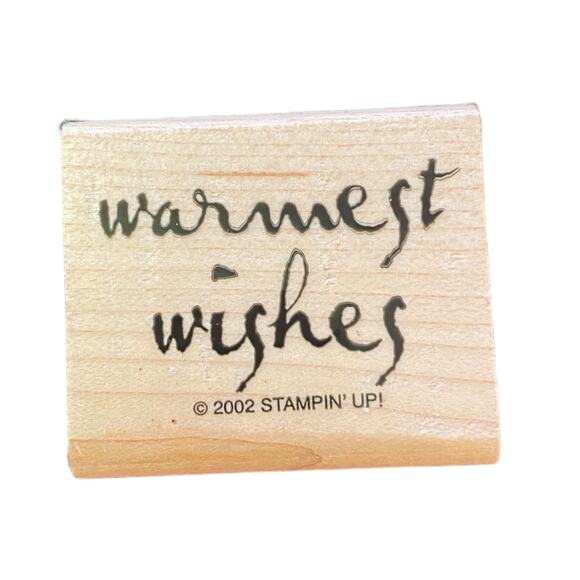 Stampin' Up! 2002 Warmest Wishes Rubber Stamp NEW - Picture 1 of 2